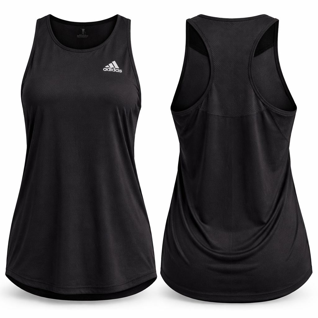 A2125 Adidas T-Shirt de Alça Preta Mulheres Tamanho XL