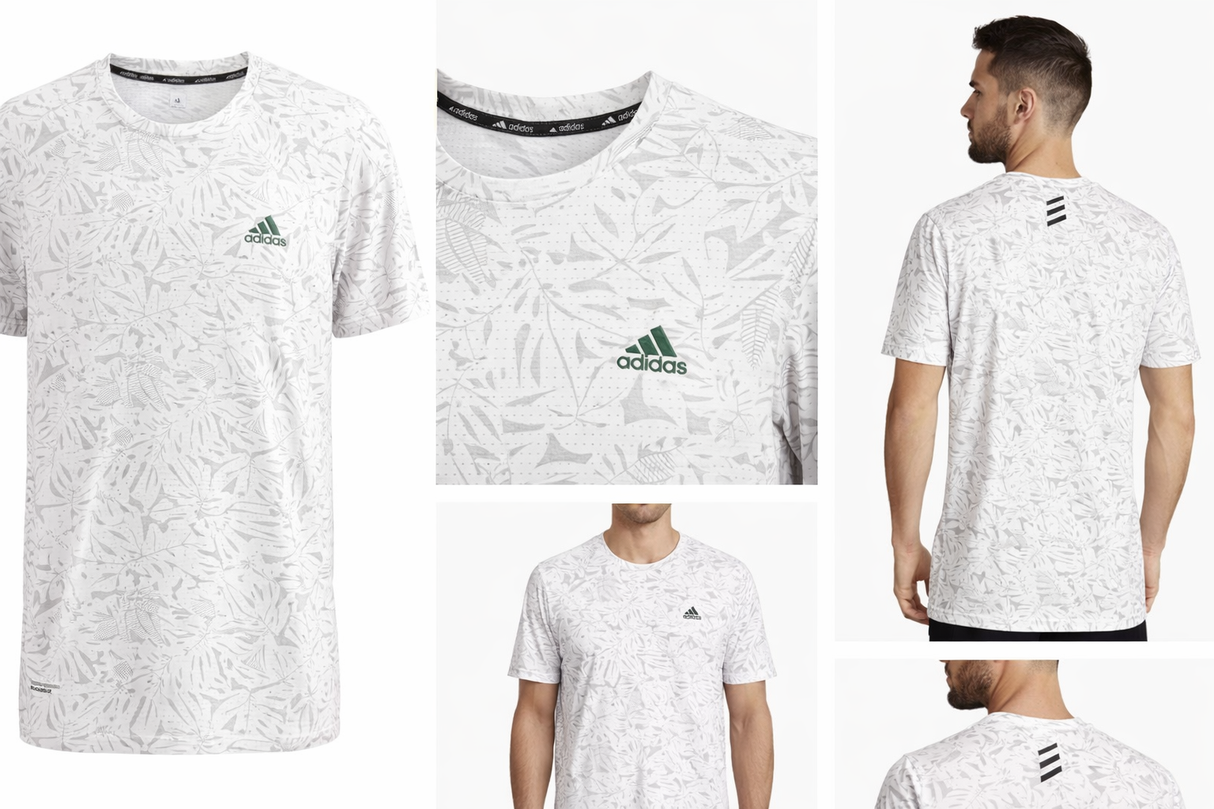 8815 Adidas dry fit estampada - Branca Tamanho M