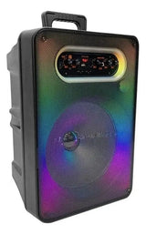 Alto Falante Caixa Som Bluetooth Led Rgb Amplificado Gts1592 Cor Preto