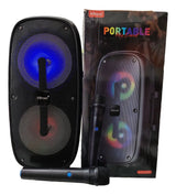 Portatl Bt 6.5 X2 C/mic Inal Speaker Led Light Tf Kts-2388