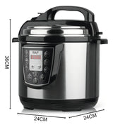 Panela de Pressão Elétrica Multifuncional 6lts 1000w Raf R-177 Cor Prata