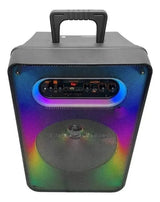 Alto Falante Caixa Som Bluetooth Led Rgb Amplificado Gts1592 Cor Preto