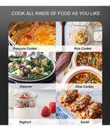 Panela de Pressão Elétrica Multifuncional 6lts 1000w Raf R-177 Cor Prata