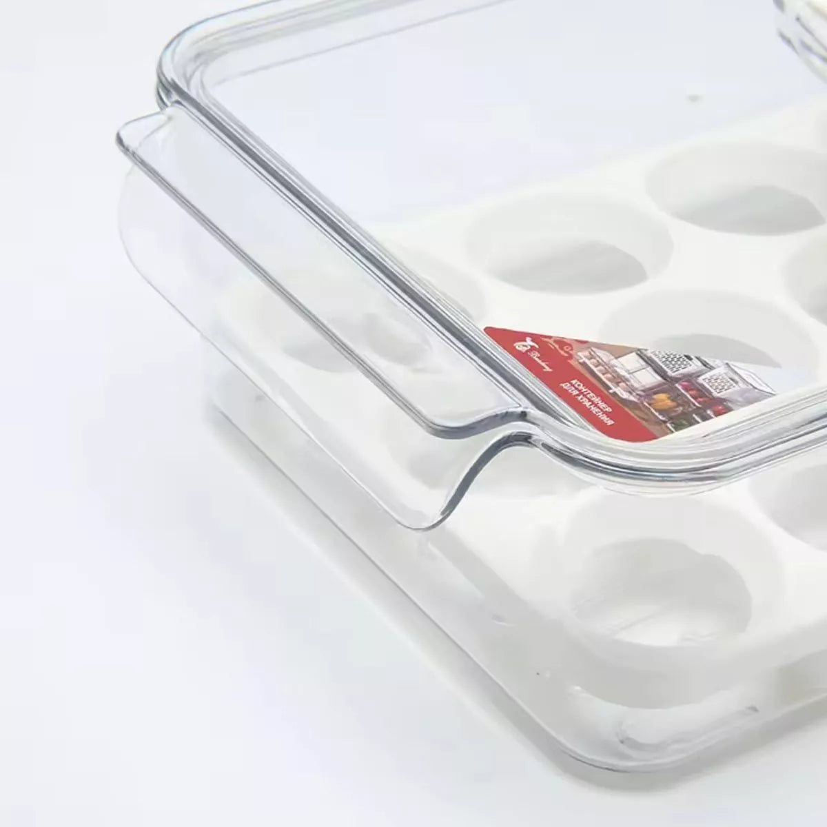 Organizador de ovos com tampa em acrílico
