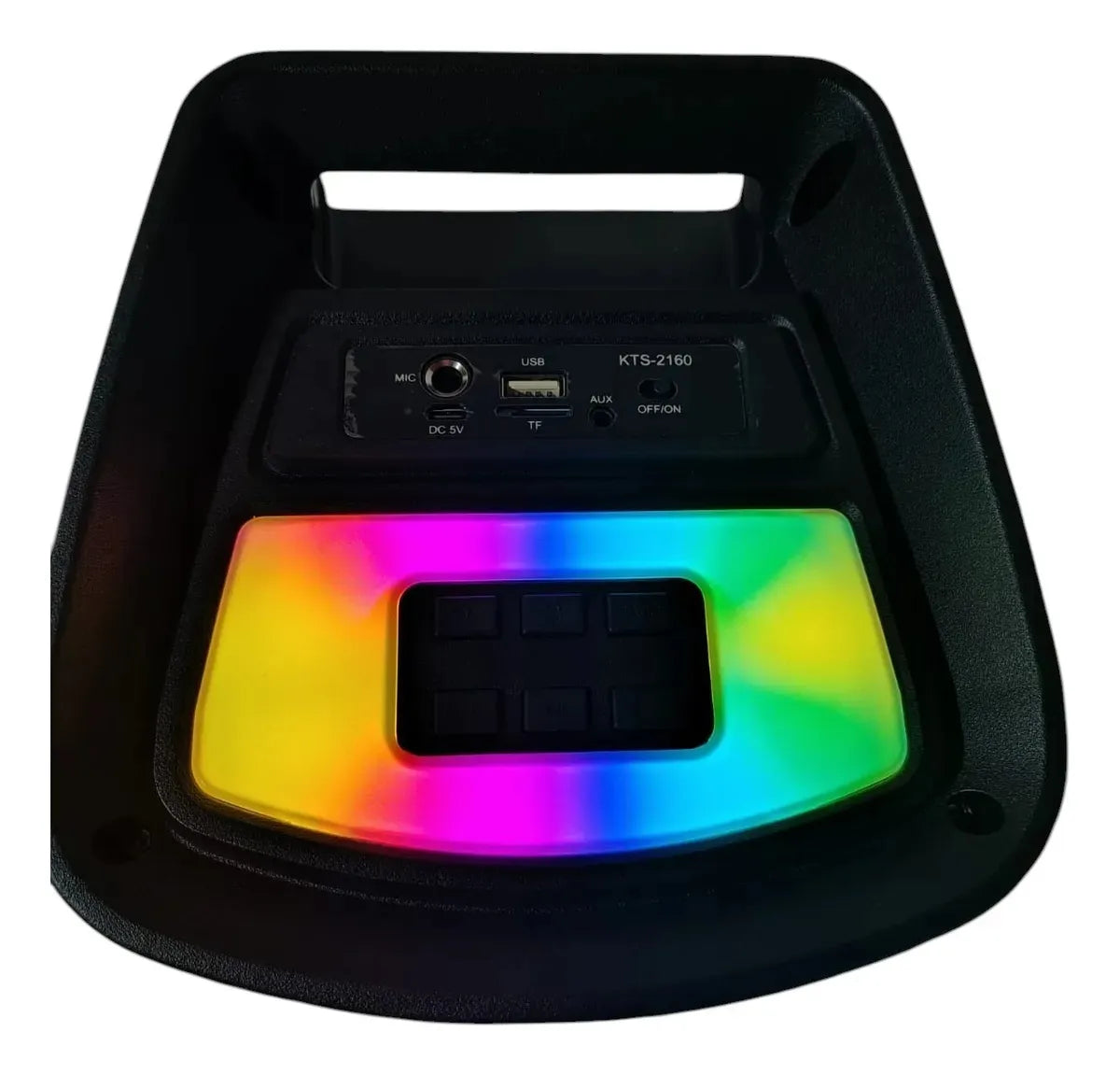 Caixa de Som de Karaokê Kts-2160 6.5 Bt Microfone Rgb Fm Usb Tws Preto