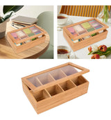 Caixa de chá de madeira Caixa de madeira pequena multifuncional para 8 grades