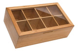 Caixa de chá de madeira Caixa de madeira pequena multifuncional para 8 grades