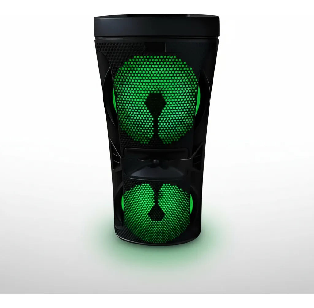 Caixa de Som de Karaokê Kts-2160 6.5 Bt Microfone Rgb Fm Usb Tws Preto