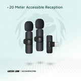 Green Lion Solo Microfone Sem Fio 3 Plugues 60mAh - Preto