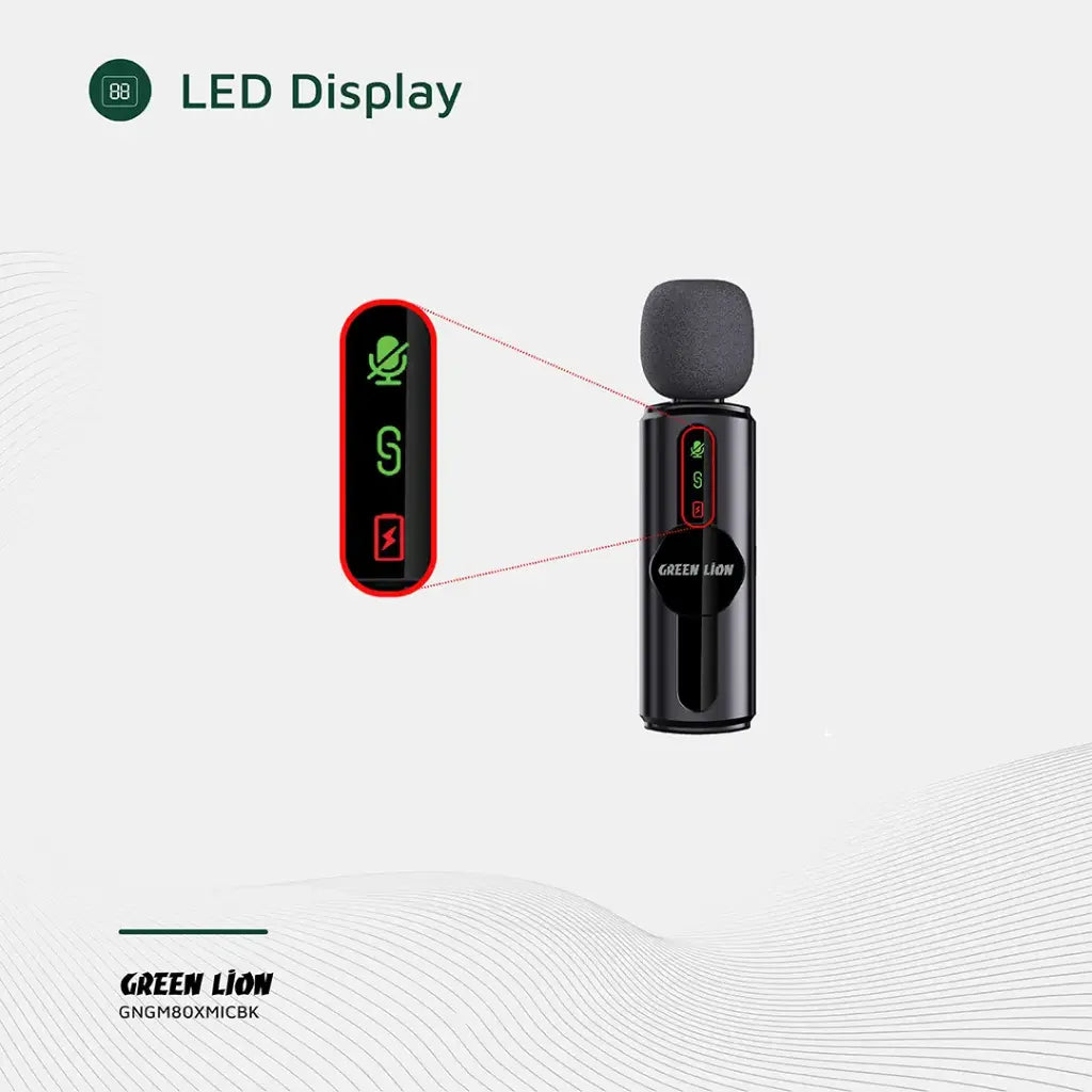 Green Lion GM-80X Microfone 3 em 1 - Preto
