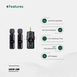 Green Lion GM-80X Microfone 3 em 1 - Preto