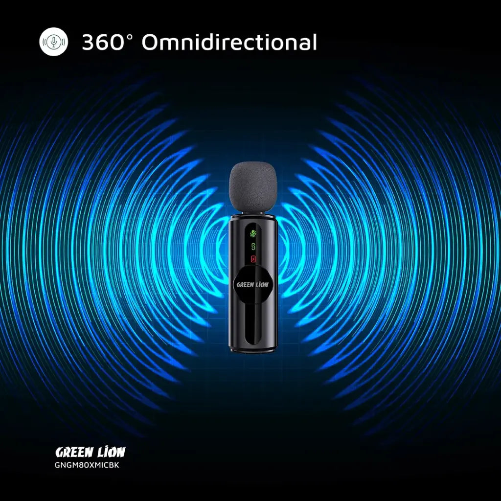 Green Lion GM-80X Microfone 3 em 1 - Preto