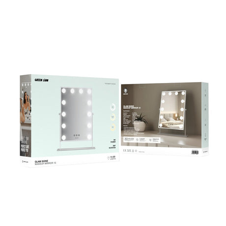 Green Lion Espelho Shine Makeup Mirror com 9 Luzes LED – Branco