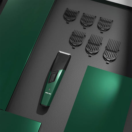 APARADOR DE CABELO FLEX GREEN LION TRIM - VERDE & PRETO