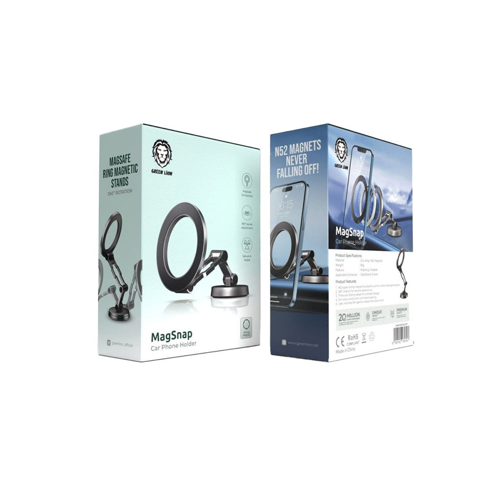 SUPORTE PARA TELEFONE DE CARRO COM MAG MAG GREEN LION - CINZA