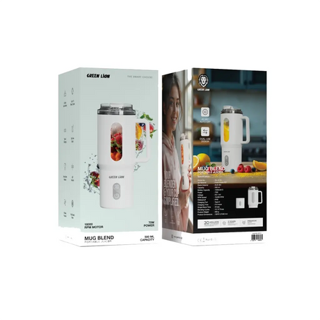 Green Lion Liquid Mug Blender Portátil – 500ML – Branco