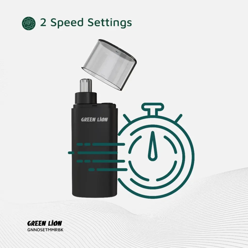 Green Lion Nose Pro – Aparador de Pêlos do Nariz & Ouvido – Preto