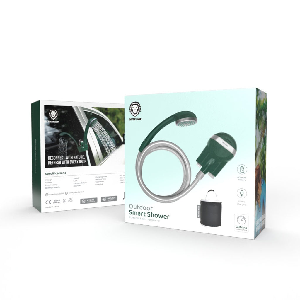 Green Lion Outdoor Smart Shower – Portátil & Recarregável – Verde