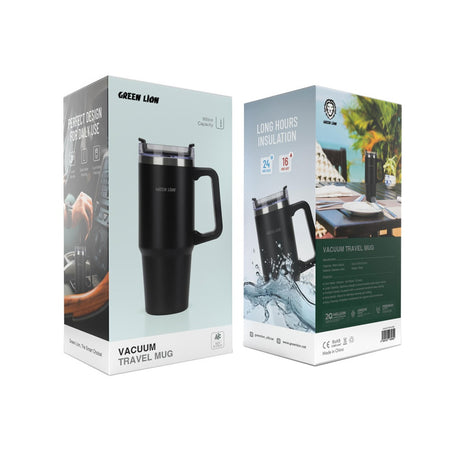 Caneca de Viagem a Vácuo Green Lion Preto