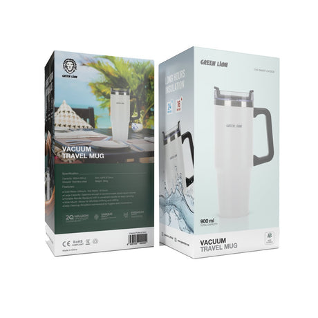 Caneca de Viagem a Vácuo Green Lion Branco
