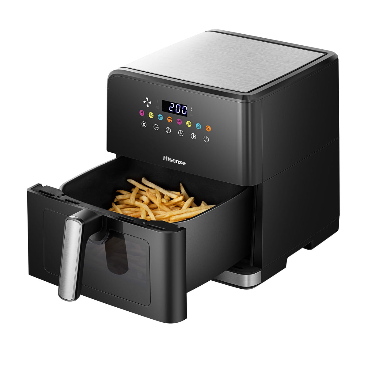Fritadeira Sem Óleo Hisense 8L Digital – Air Fryer com Display Touch, Cesto Antiaderente – Modelo H09AFBKS4S
