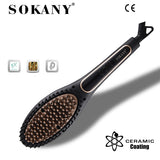 Sokany escova alisadora de cabelo elétrica, profissional, aquecimento rápido