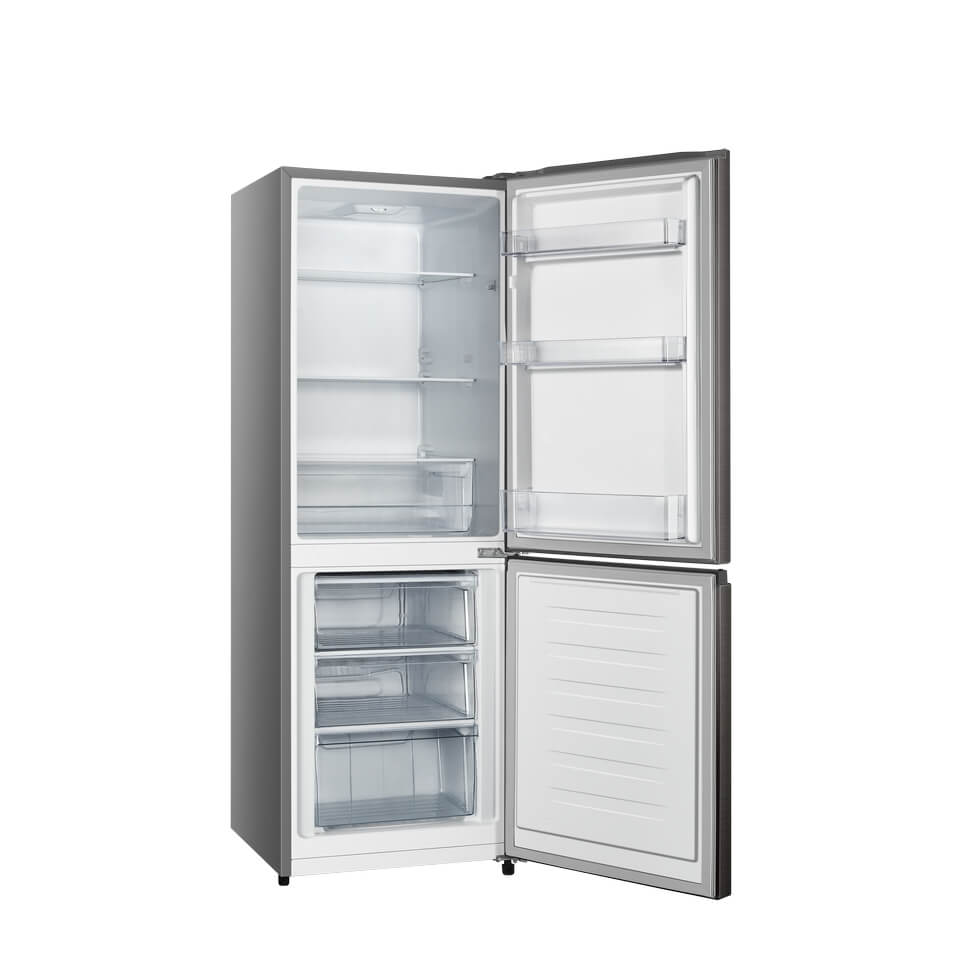 Frigorífico Combinado Hisense 224L Inox – Congelador Inferior, Iluminação LED – Modelo H310BIT