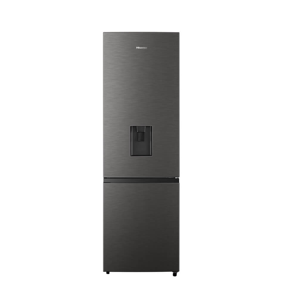 Frigorífico Combinado Hisense 263L Inox – Dispensador de Água, No Frost, Silencioso – Modelo H370BIT-WD