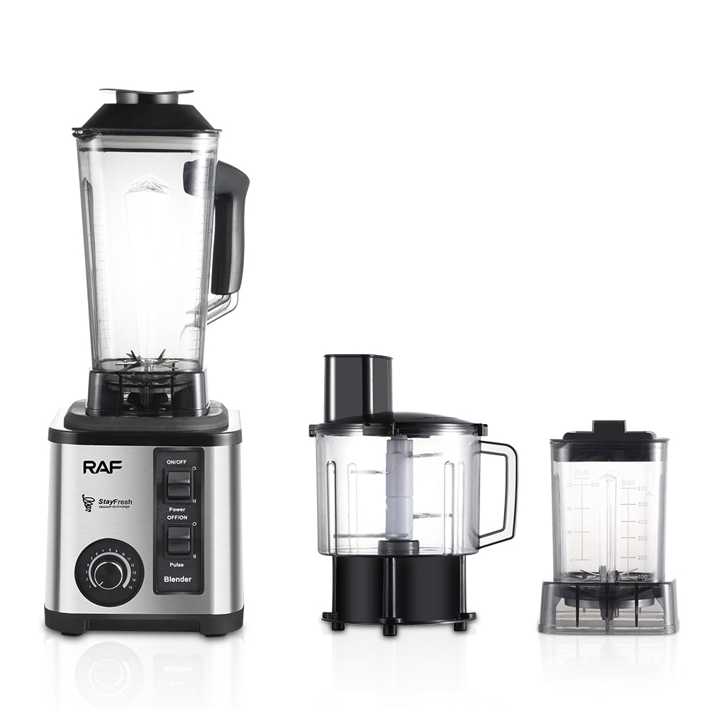 RAF R.2865 Multi Funcional 3 Em 1 8 Lâminas Liquidificador Elétrico Fácil De Limpar Forte Poder Juicer Mixer