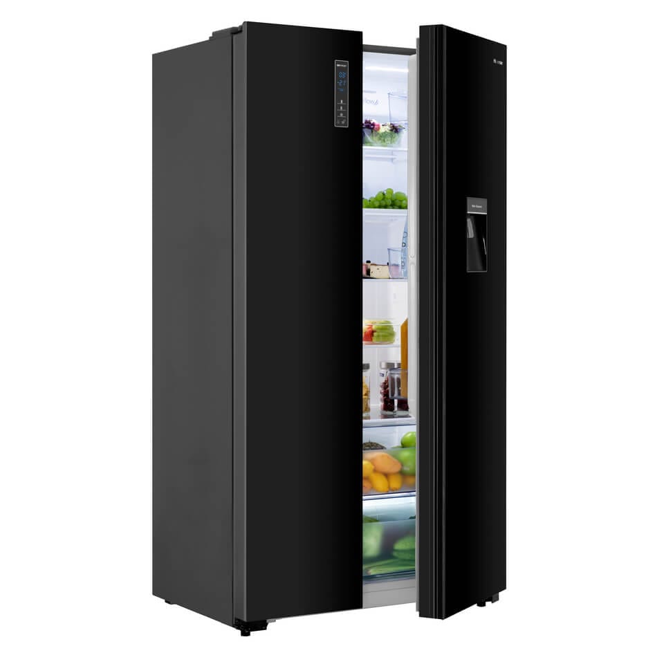 Frigorífico Hisense Side by Side 514L Inox – Dispensador de Água, Multi Air Flow, No Frost – Modelo H670SMIB