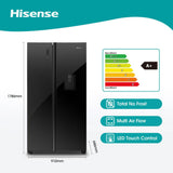 Frigorífico Hisense Side by Side 514L Inox – Dispensador de Água, Multi Air Flow, No Frost – Modelo H670SMIB