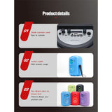 Coluna Vermelha KTS-2111  Bluetooth Alto-falante com Microfone sobre Rodas 2400mah ao ar livre portátil RGB Led de 8 polegadas sem fio