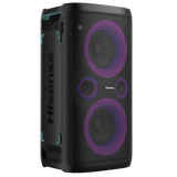 Coluna Portátil Hisense Party Rocker One – Bluetooth, Luz LED, Bateria Recarregável, Entrada USB/AUX – 80W RMS