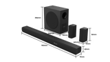 Soundbar Hisense HS5100 5.1 Canais 540W – Subwoofer Sem Fios, HDMI ARC, DTS Virtual:X, Bluetooth