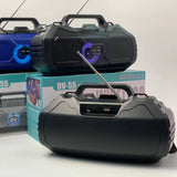 DV-55 5W Recarregável 5W Solar Powered Portátil Ao Ar Livre Sem Fio Rádio FM BT Blue Tooth AUX TF USB Party Speaker Com Lanterna