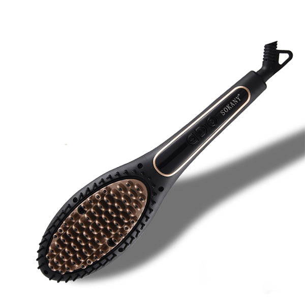 Sokany escova alisadora de cabelo elétrica, profissional, aquecimento rápido