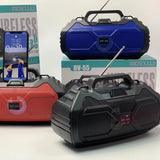 DV-55 5W Recarregável 5W Solar Powered Portátil Ao Ar Livre Sem Fio Rádio FM BT Blue Tooth AUX TF USB Party Speaker Com Lanterna