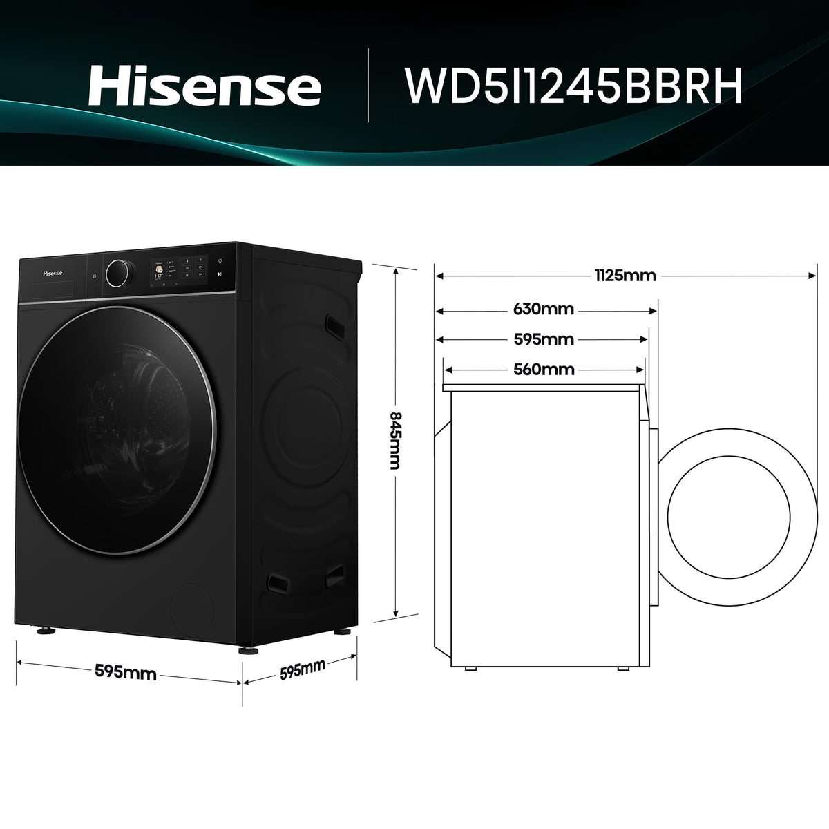 HISENSE MAQ. LAVAR E SECAR 12/8 KG 1400RPM