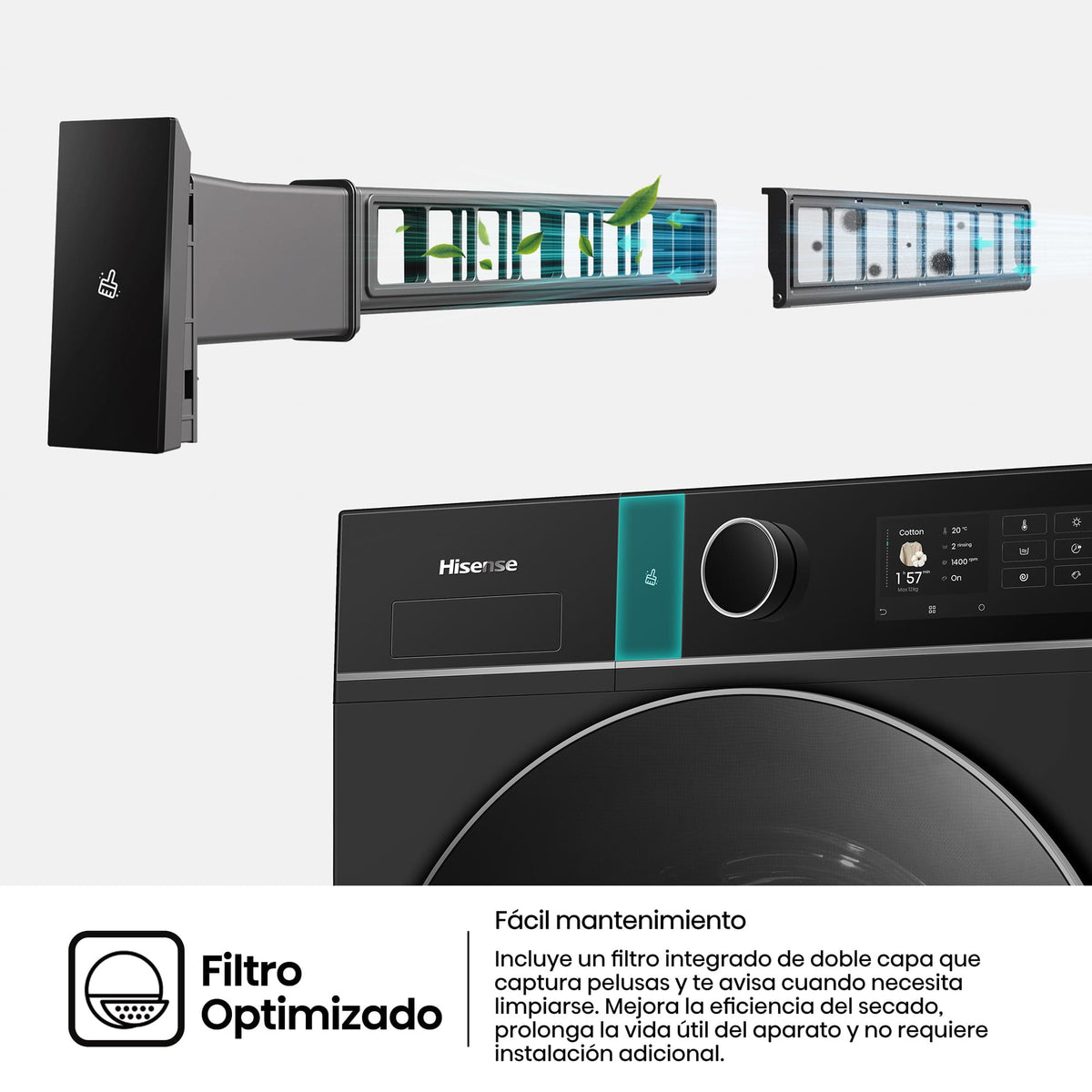 HISENSE MAQ. LAVAR E SECAR 12/8 KG 1400RPM