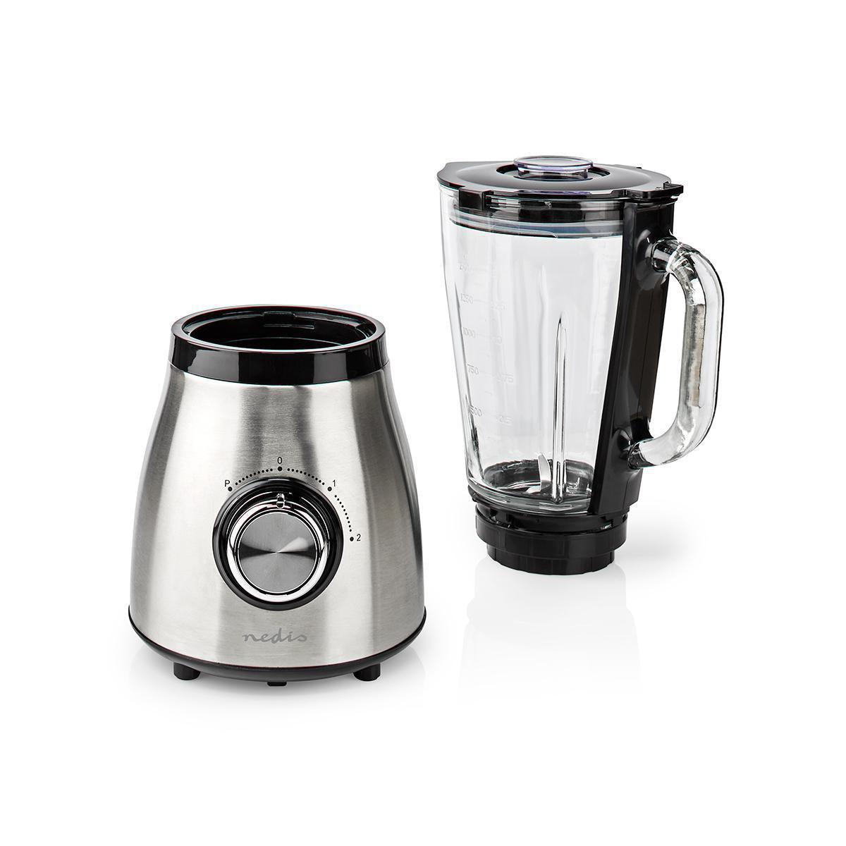Liquidificador NEDIS KABL350CAL (800 W - 1.5 L - Preto e Prateado) KABL350CAL