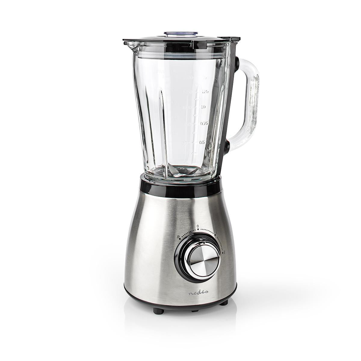Liquidificador NEDIS KABL350CAL (800 W - 1.5 L - Preto e Prateado) KABL350CAL