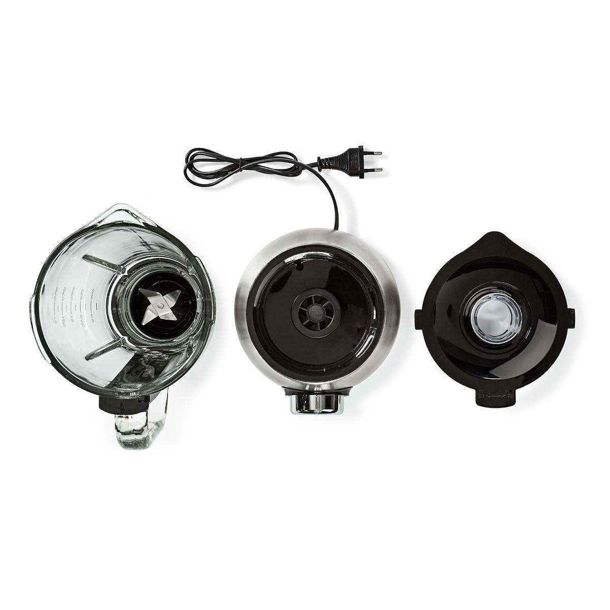 Liquidificador NEDIS KABL350CAL (800 W - 1.5 L - Preto e Prateado) KABL350CAL