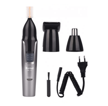 MÁQUINA PELO NARIZ 3IN1 SOBR+CABELO INOX KEMEI