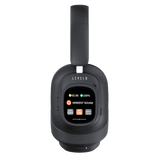 Fone de ouvido ANC híbrido sem fio Levelo VibeMaster com cabo AUX de 1,2 m, 2 horas de carregamento, bateria de íon de lítio de 600mAh, microfones duplos com detecção de ruído, couro de proteína ultramacio