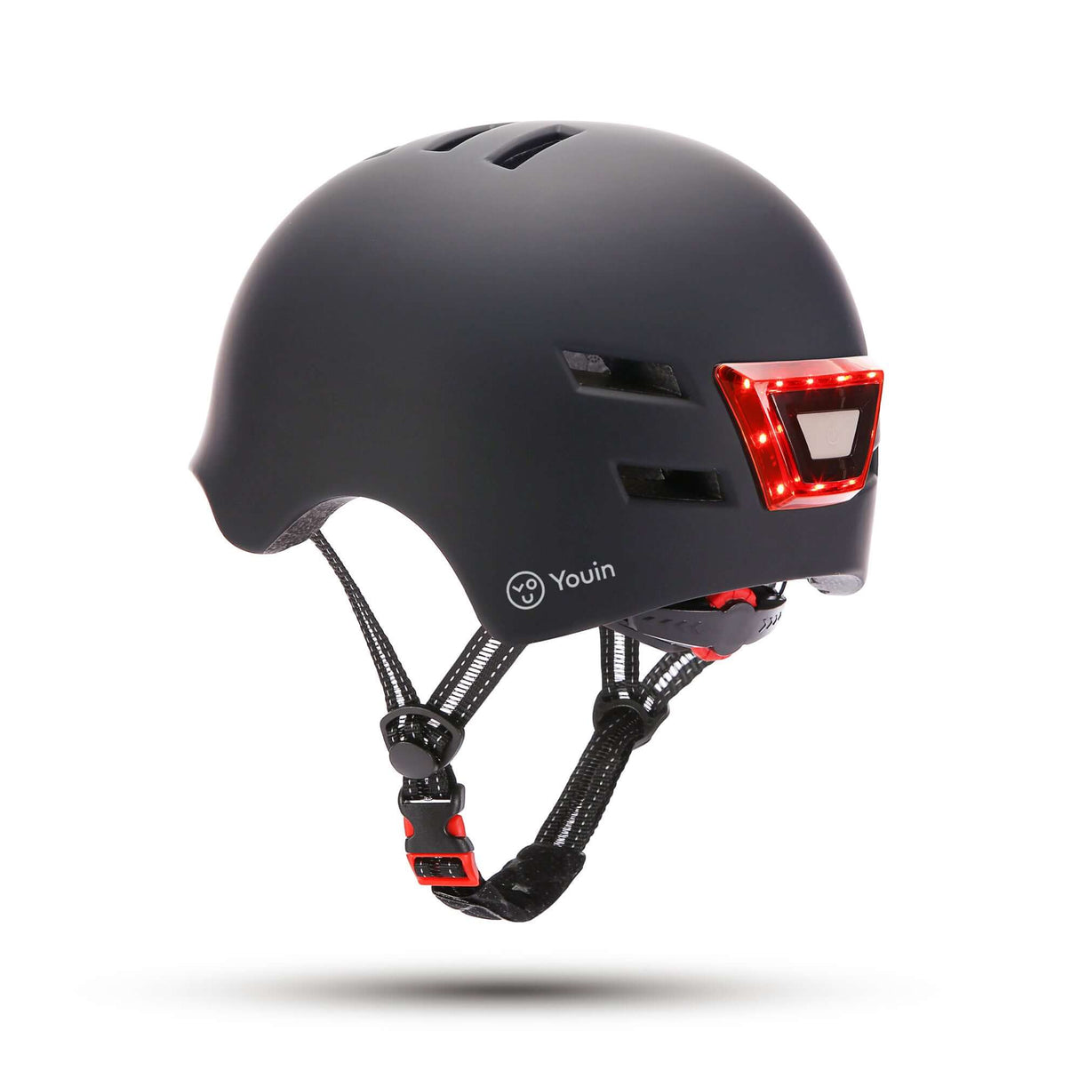 Capacete led frontal e traseiro preto - tamanho M