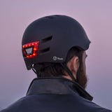 Capacete led frontal e traseiro preto - tamanho M