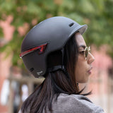 Capacete led traseiro e comando bluetooth - tamanho L preto