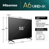TV Hisense 55” 4K UHD Smart VIDAA
