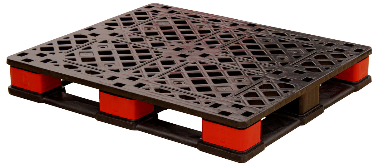 Palete completa 6 SKIDS para transporte de 1,5 tons e armazenamento em chão de 4 tons ou rack e 750 kg  (1200 mm × 1000 mm × 160 mm) de 4 entrada 6 SKIDS