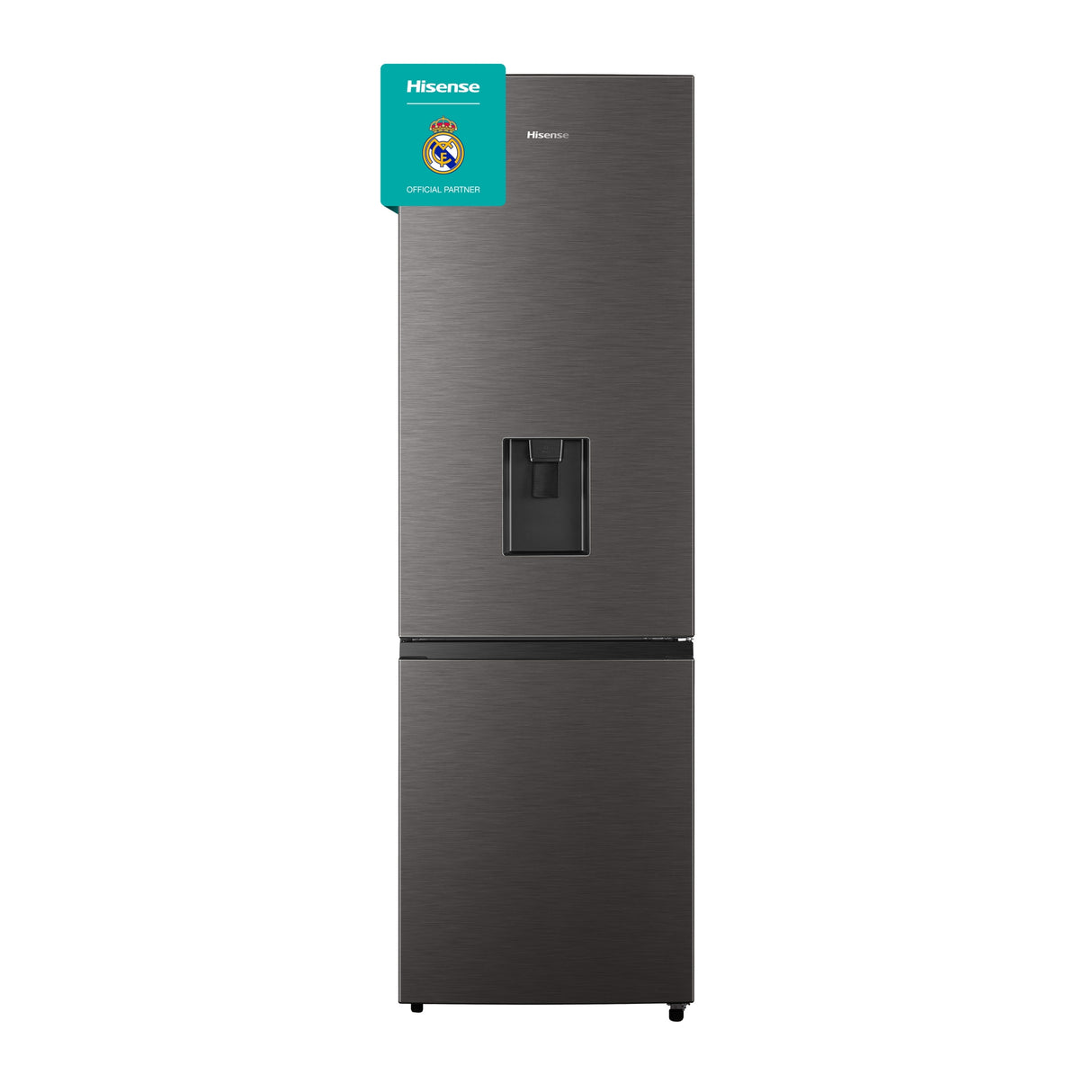 Frigorífico Combinado Hisense 263L Inox – Dispensador de Água, No Frost, Silencioso – Modelo H370BIT-WD